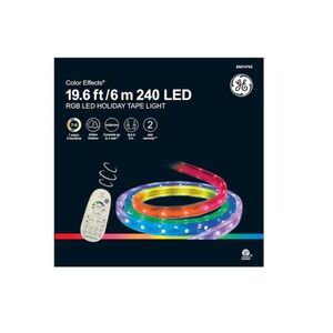 GE Color Effects 240 Light 19.6-ft 7 Color Changing LED Tape‎ Lights Remote